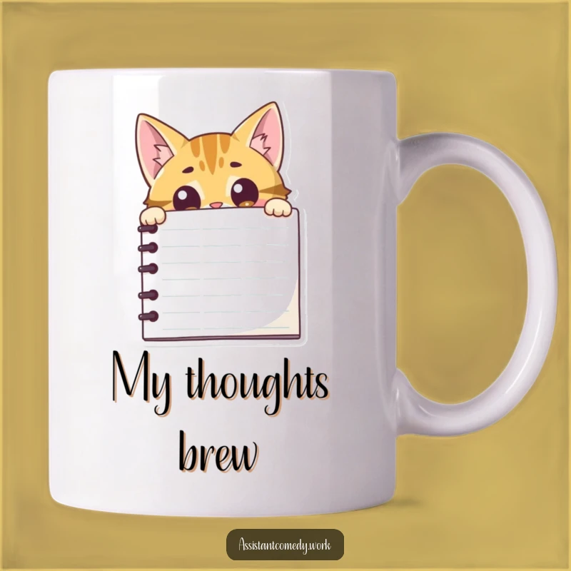 Funny Cat Notepad Mug - Hilarious Gift for Cat Lovers & Writers
