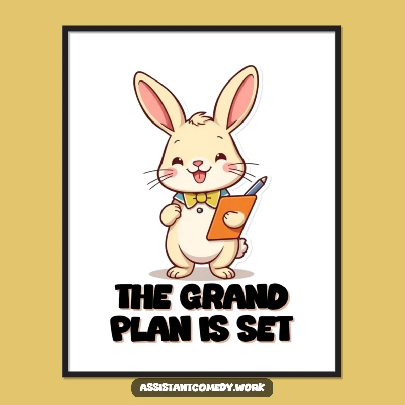 Funny Rabbit Digital Art: Bring Planning Vibes to Your Walls