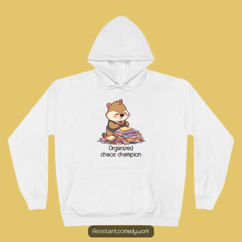 Cozy Funny Beaver Hoodie: Stay Warm While Tackling Your To-Do List