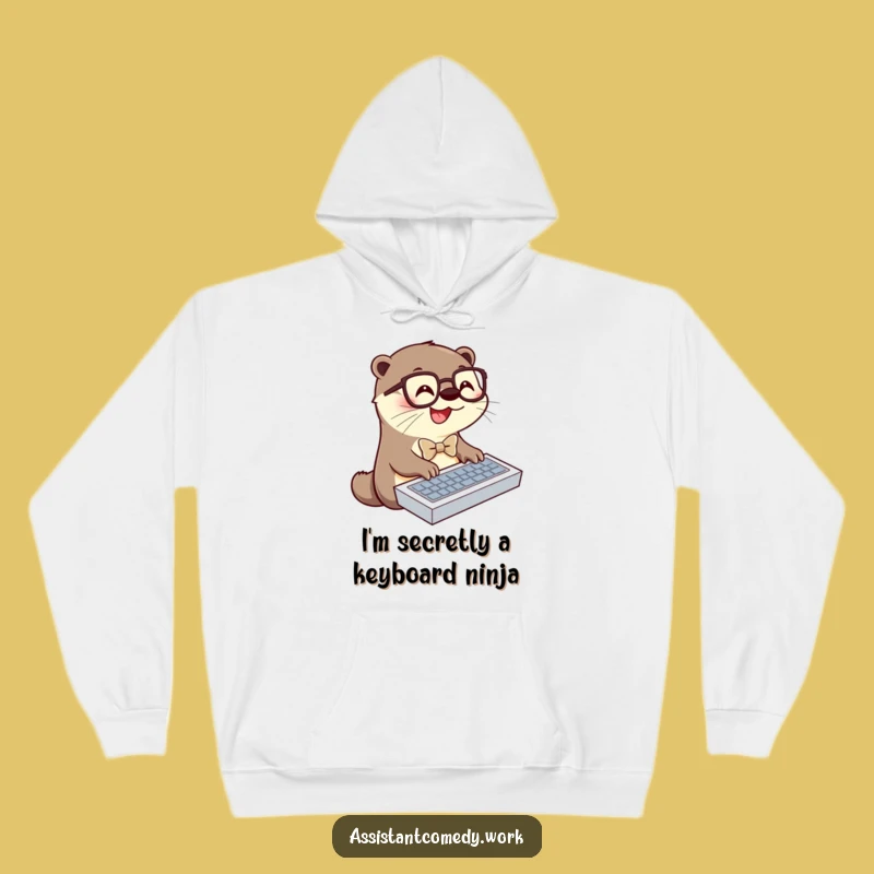 Cozy Funny Otter Hoodie: Stay Warm While Typing Like a Boss