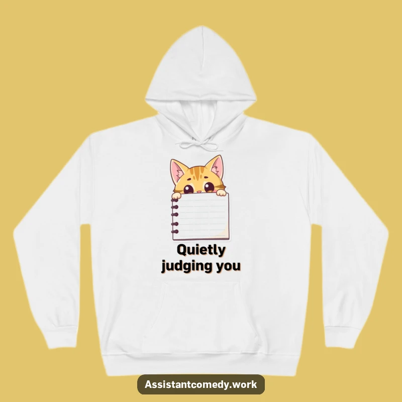 Funny Cat Notepad Hoodie - Cozy Gift for Sneaky Snugglers