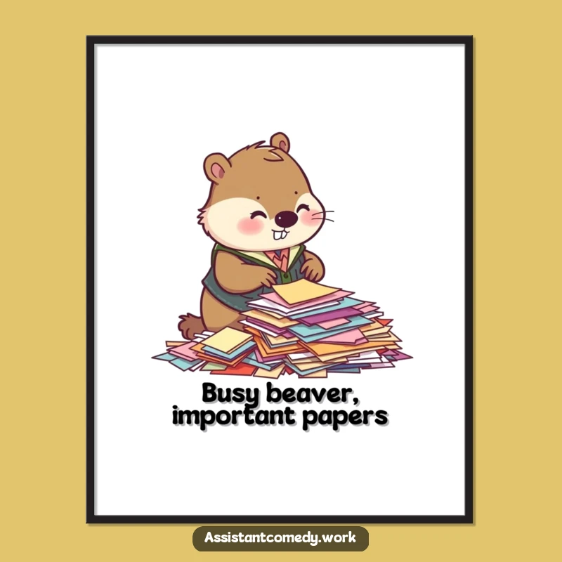 Free Printable Beaver Wall Art: Funny Downloadable Decor for Organized Spaces