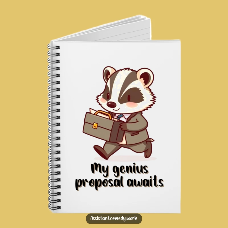 Funny Badger Notebook: Document Your Success with Badger Precision