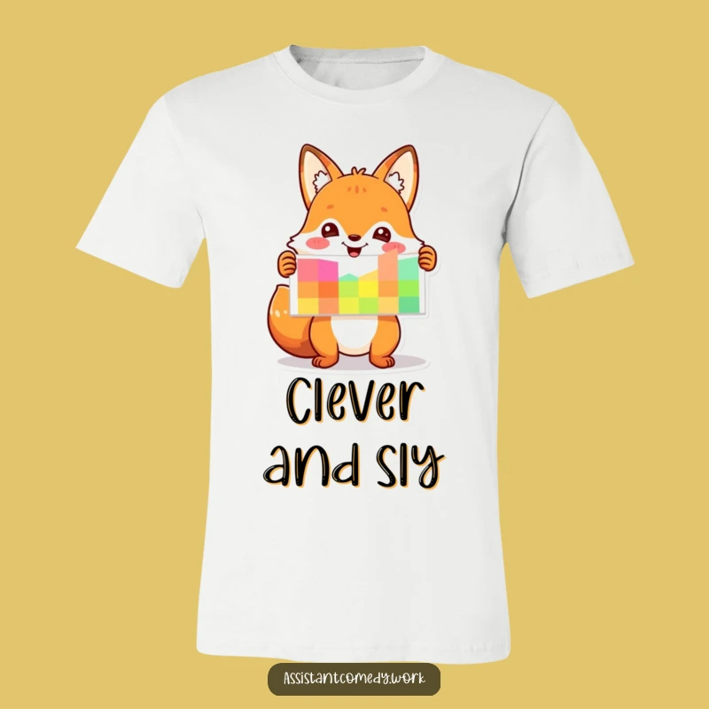 Funny Fox Chart T-Shirt - Witty Gift for Data Whizzes