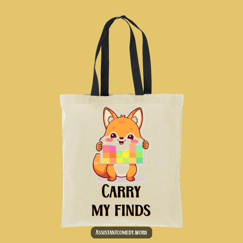 Funny Fox Chart Tote Bag - Hilarious Gift for Analysts & Students
